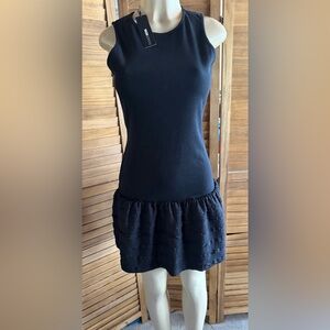 Fashion Nova Black Sleeveless Knit Drop-Waist Dress